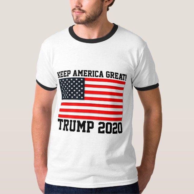 GARDEZ L'AMÉRIQUE GRANDE ! T-shirts TRUMP 2020 (Devant)