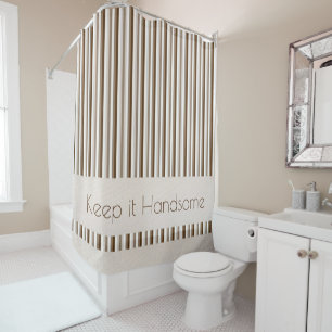 Gardez-le beau rideau de douche Brown bande