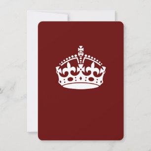 Gardez le calme Couronne sur le décor rouge Bourgo