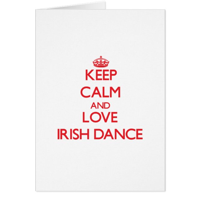 Gardez le calme et aimez la danse d'Irlandais (Devant)