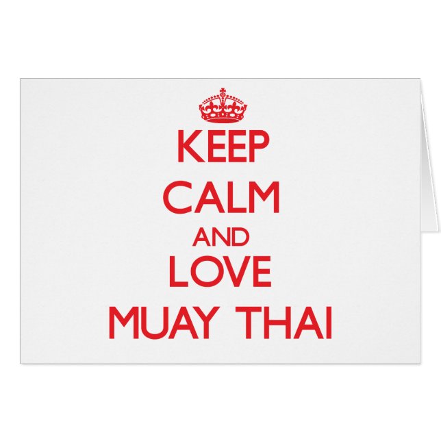 Gardez le calme et aimez thaïlandais de Muay (Devant horizontal)