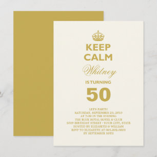 Gardez le calme et amusez-vous Invitation de fête