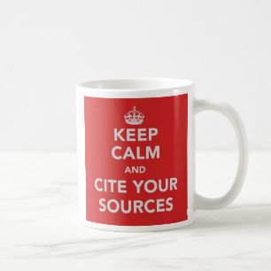 Gardez le calme et citez votre tasse de sources