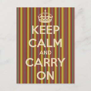 Gardez le calme et continuer sur la carte postale