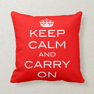 Gardez le calme et continuez le coussin -