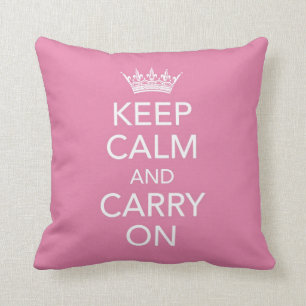 Gardez le calme et continuez le coussin
