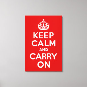 Gardez le calme et continuez sur la toile enroulée