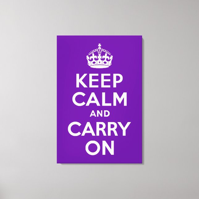 Gardez le calme et continuez sur la toile violette (Recto)