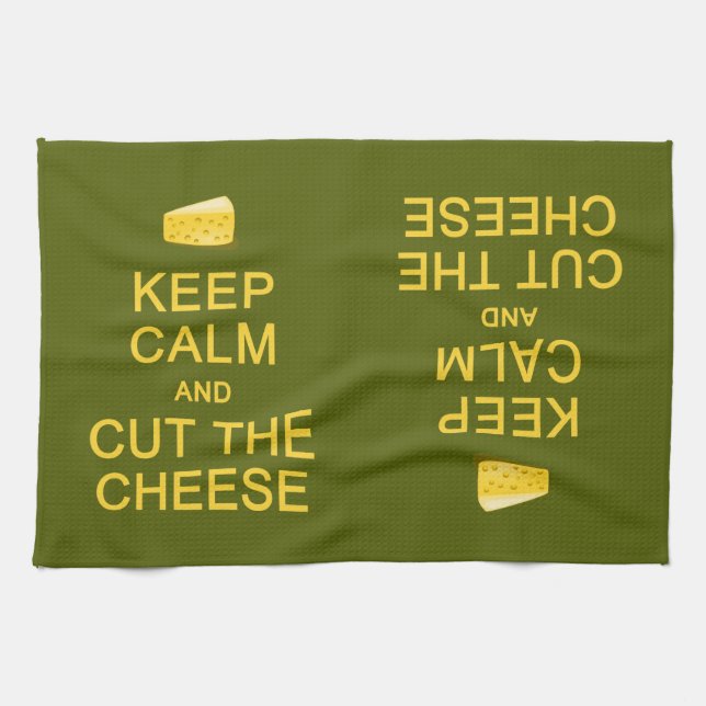 Gardez le calme et coupez le fromage serviettes de (Horizontal)