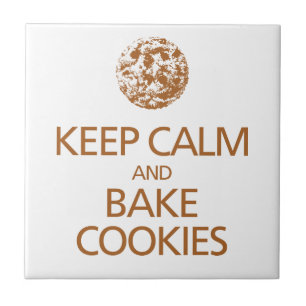 Gardez le calme et cuire des cookies Carreaux