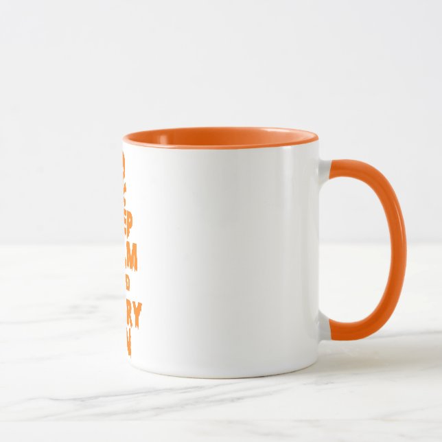 Gardez le calme et effrayant sur des tasses de (Droite)