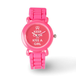 Gardez le calme et embrassez une montre de fille