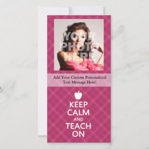 Gardez le calme et Enseignez, Plaid rose