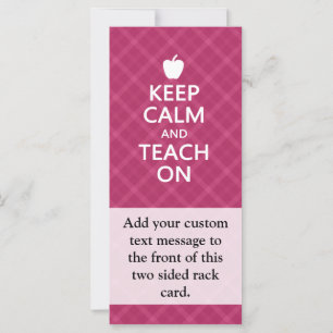 Gardez le calme et Enseignez, Plaid rose