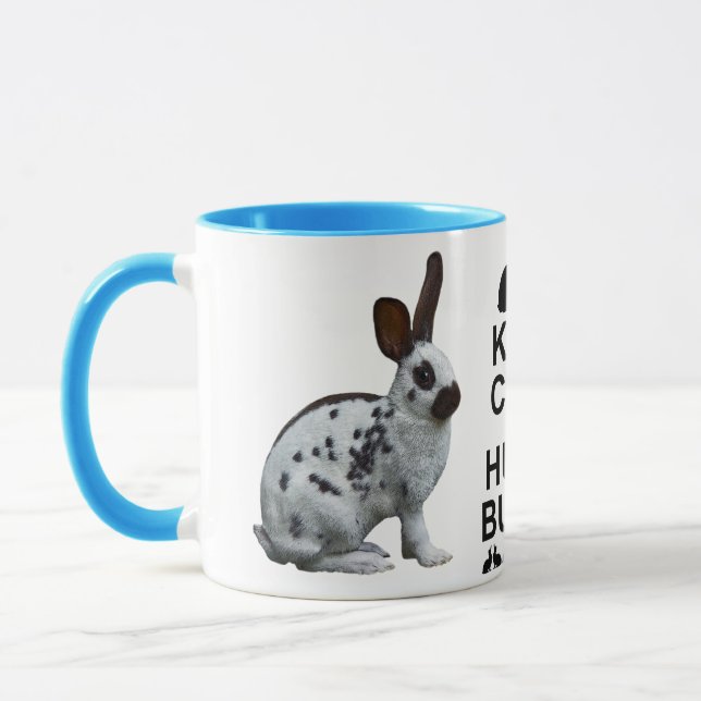 Gardez le calme et étreignez une tasse de lapin (Gauche)