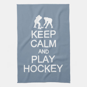 Gardez le calme et jouer Hockey serviette couleur 