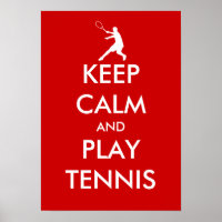 Gardez le calme et jouez au poster de tennis | CUS