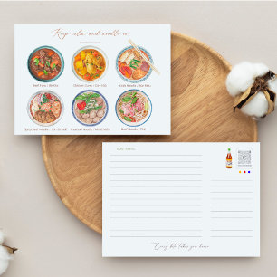 Gardez Le Calme Et La Nouille Sur La Carte Postale