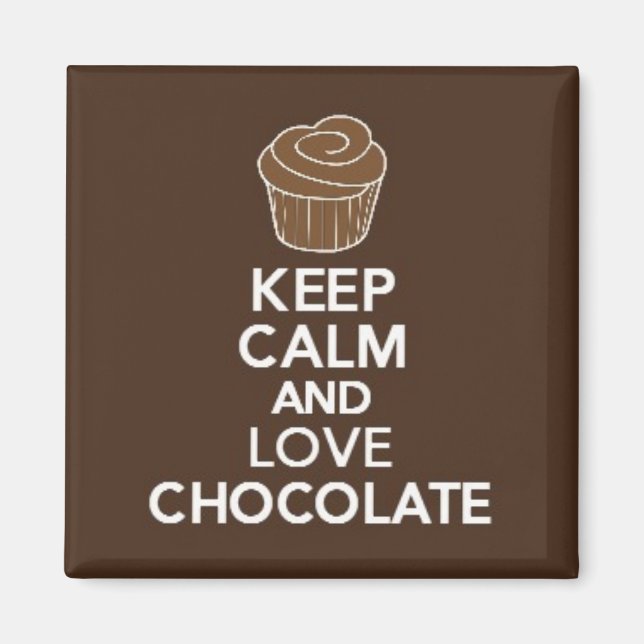 Gardez le calme et l'amour aimant au chocolat (Devant)
