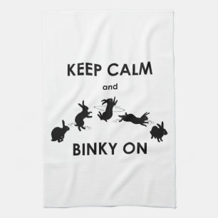 Gardez le calme et le Binky sur la serviette de