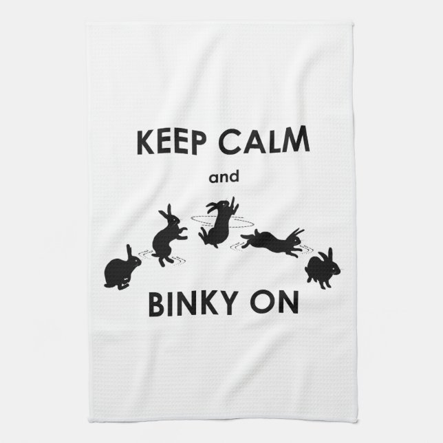 Gardez le calme et le Binky sur la serviette de (Vertical)