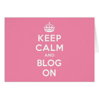 Gardez le calme et le blog dessus