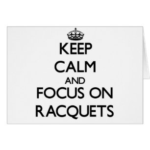 Gardez le calme et le foyer sur des raquettes