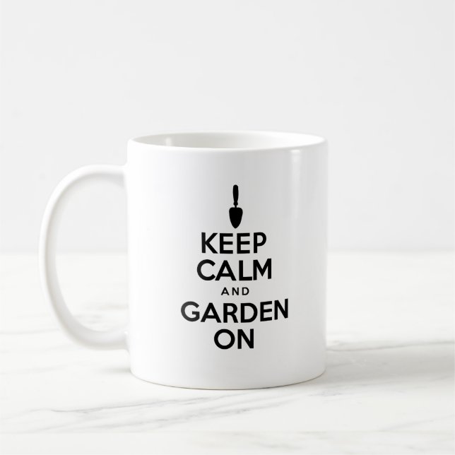 Gardez le calme et le jardin sur la tasse (Gauche)