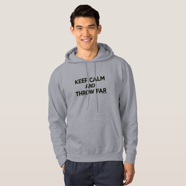 Gardez le calme et le jetez loin, sweat - shirt à (Devant entier)