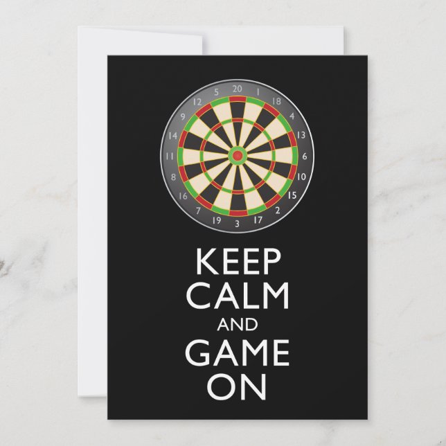 GARDEZ LE CALME ET LE JEU SUR - Cible de flechette (Devant)