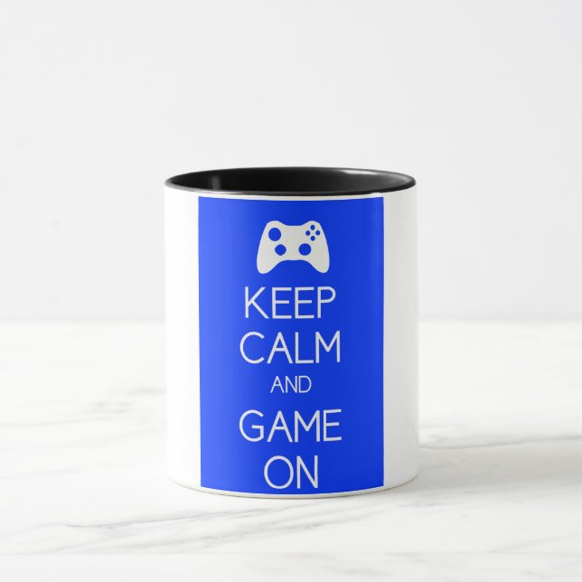 Gardez le calme et le jeu sur la tasse (Centre)
