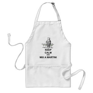 Gardez le calme et mélangez un tablier de Martini