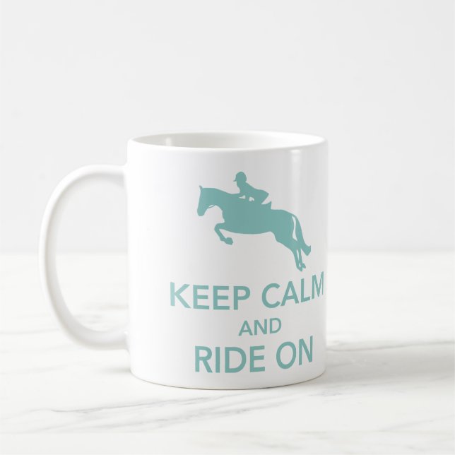 Gardez le calme et montez sur la tasse d'Aqua de (Gauche)