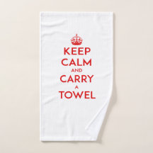 Gardez le calme et portez la serviette d'a [main],