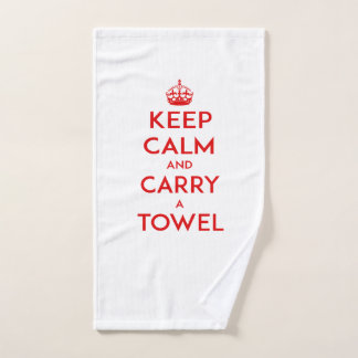 Gardez le calme et portez la serviette d'a [main],