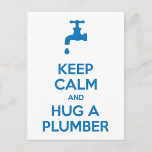 Gardez le calme et serrez une carte postale en plo