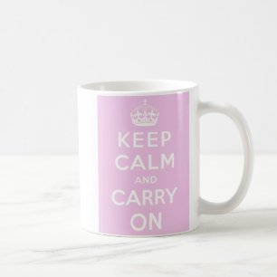 Gardez le calme pour continuer la tasse - rose