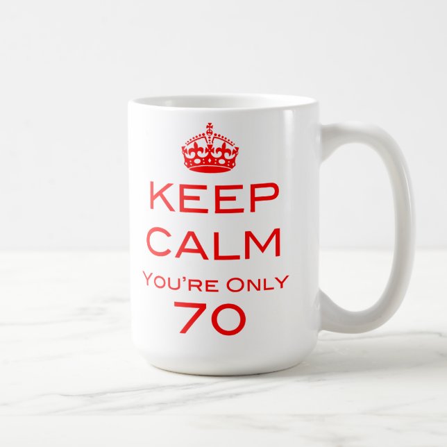 Gardez le calme que vous êtes tasse de seulement (Droite)