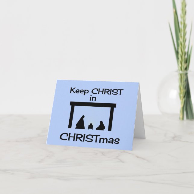 Gardez le CHRIST dans les cartes de voeux CHRISTma (Devant)
