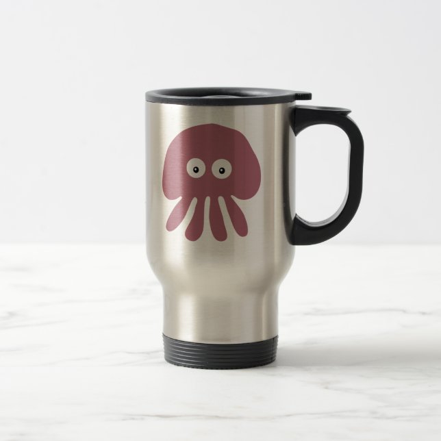 Gardez-le tasse simple de voyage de méduses (Droit)