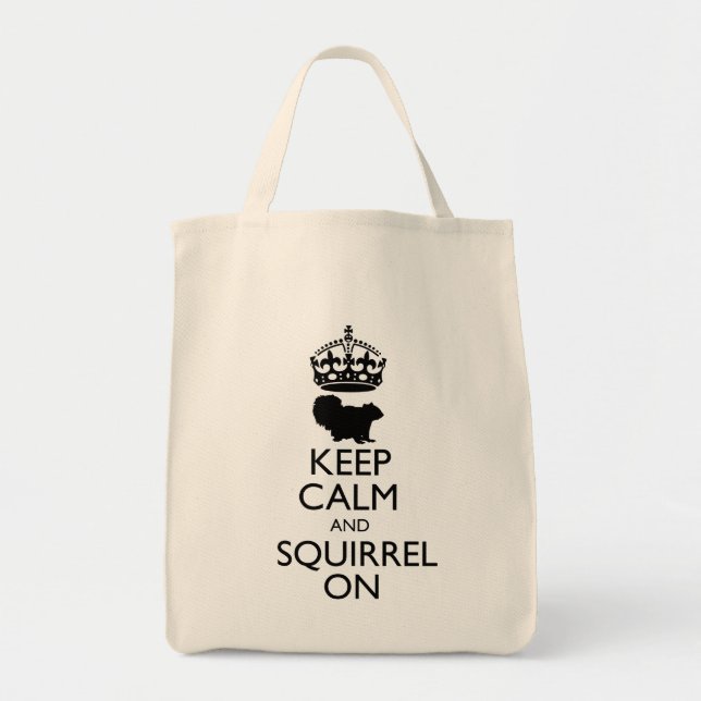 Gardez l'écureuil calme sur le sac fourre-tout (Devant)