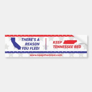 Gardez-les en rouge - Sticker CA pare-chocs à TN