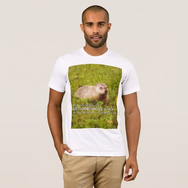 Gardez l'esprit du T-shirt de jour de Groundhog (Devant entier)