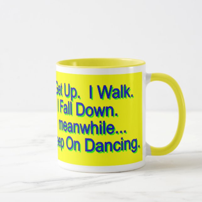 Gardez sur la tasse de danse, jaune (Droite)