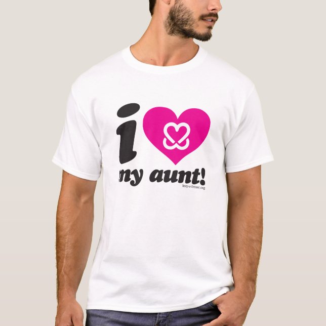 Gardez un sein "que j'aime ma tante" T-shirt (Devant)