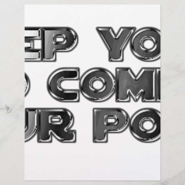 Gardez vos commentaires idiots (Devant)