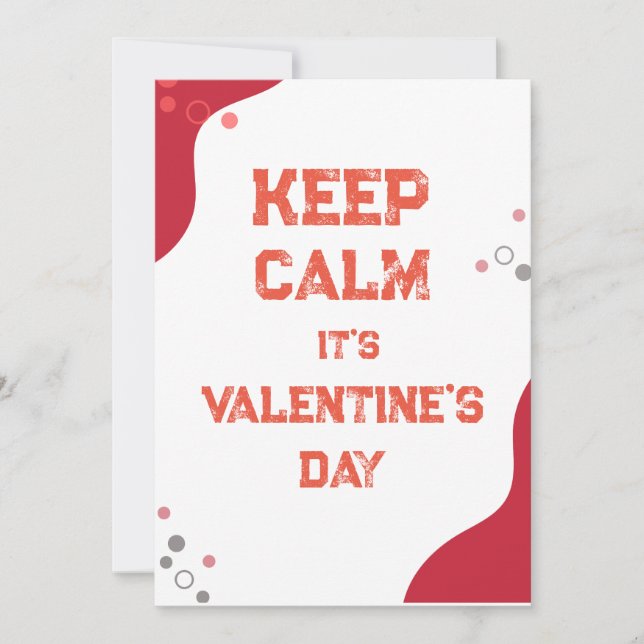 gardez votre calme, carte de la Saint-Valentin (Devant)