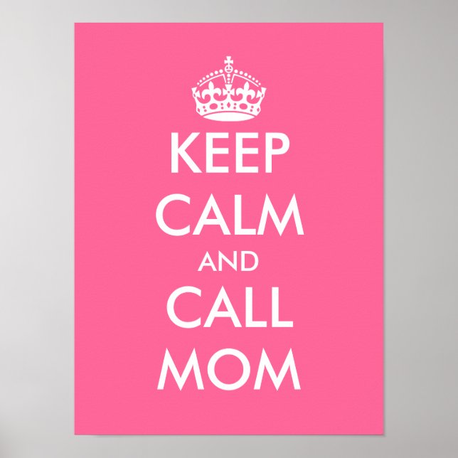 Gardez votre calme et appelez maman | Affiche pers (Devant)