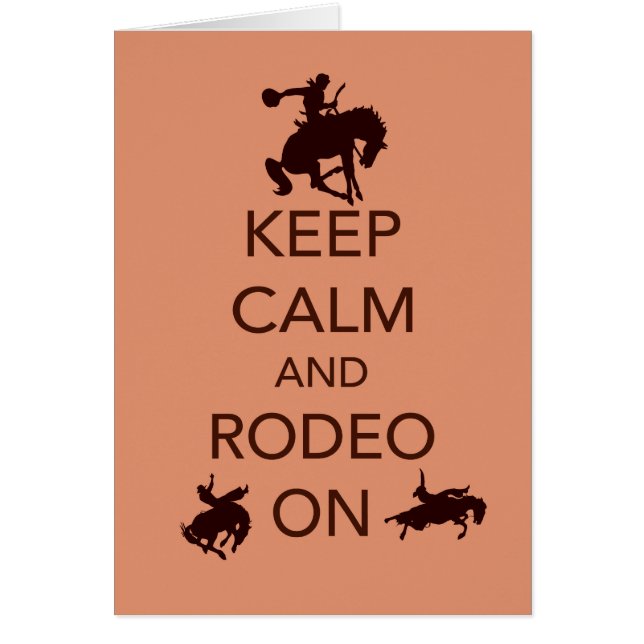 Gardez votre calme et continuez de rodeo cowboy ca (Devant)