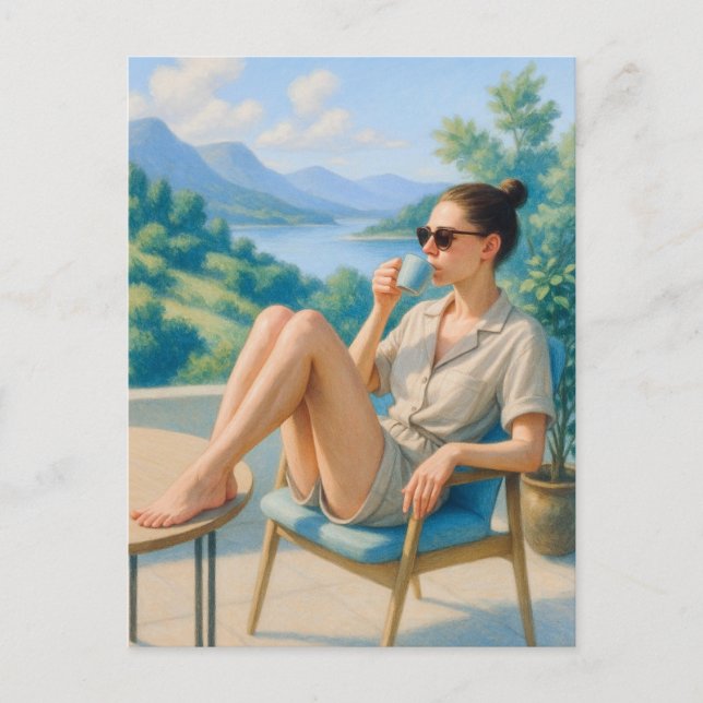 Gardez votre calme et détendez-vous carte postale  (Devant)